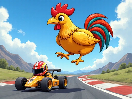 Gallina Acrobática de Plumas Multicolor