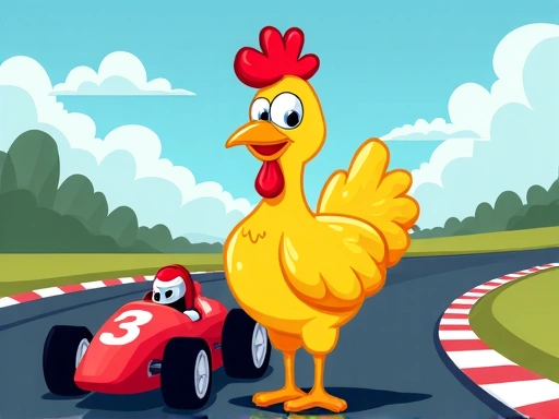 Gallina Equilibrada de Plumas Amarillas